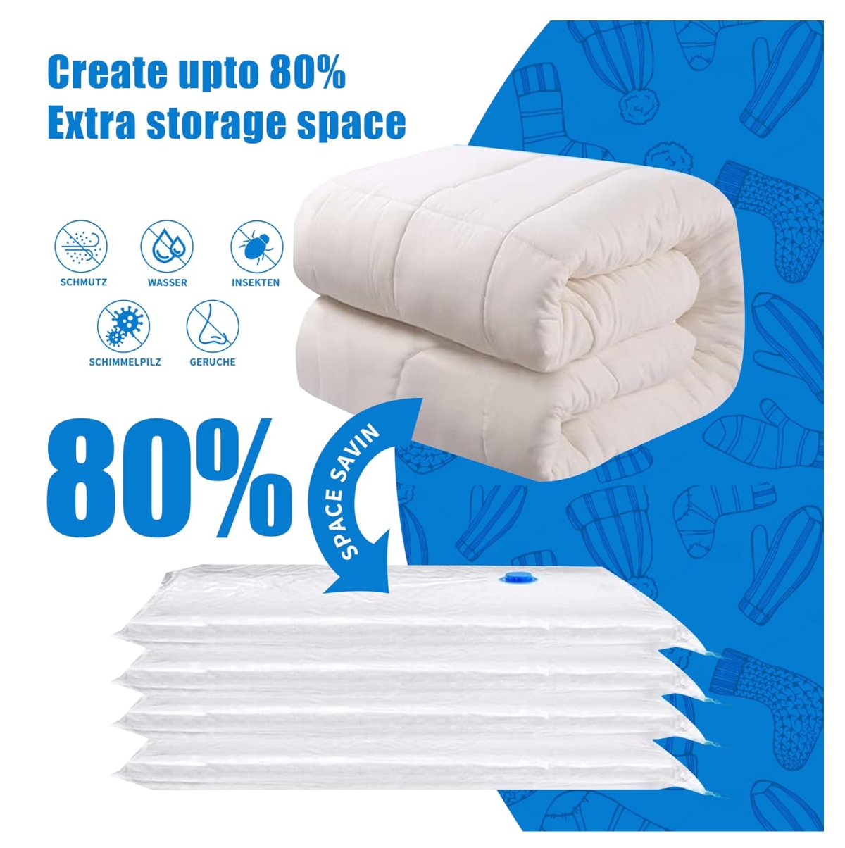 Pack Bolsas Almacenaje Vacío mas Bomba